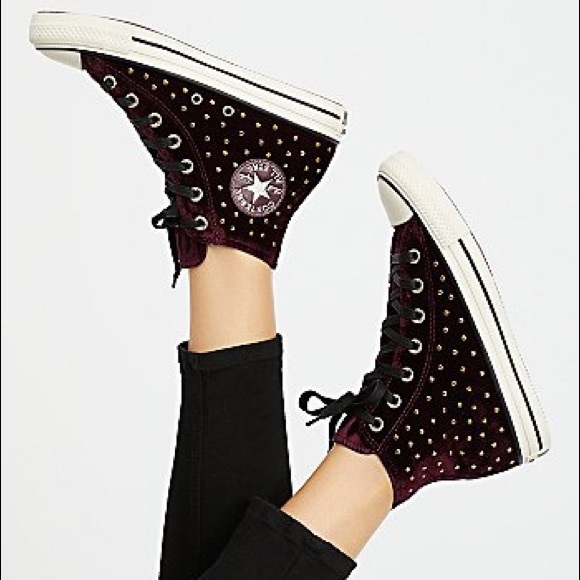 Studded Velvet Converse - Picture 1 of 4